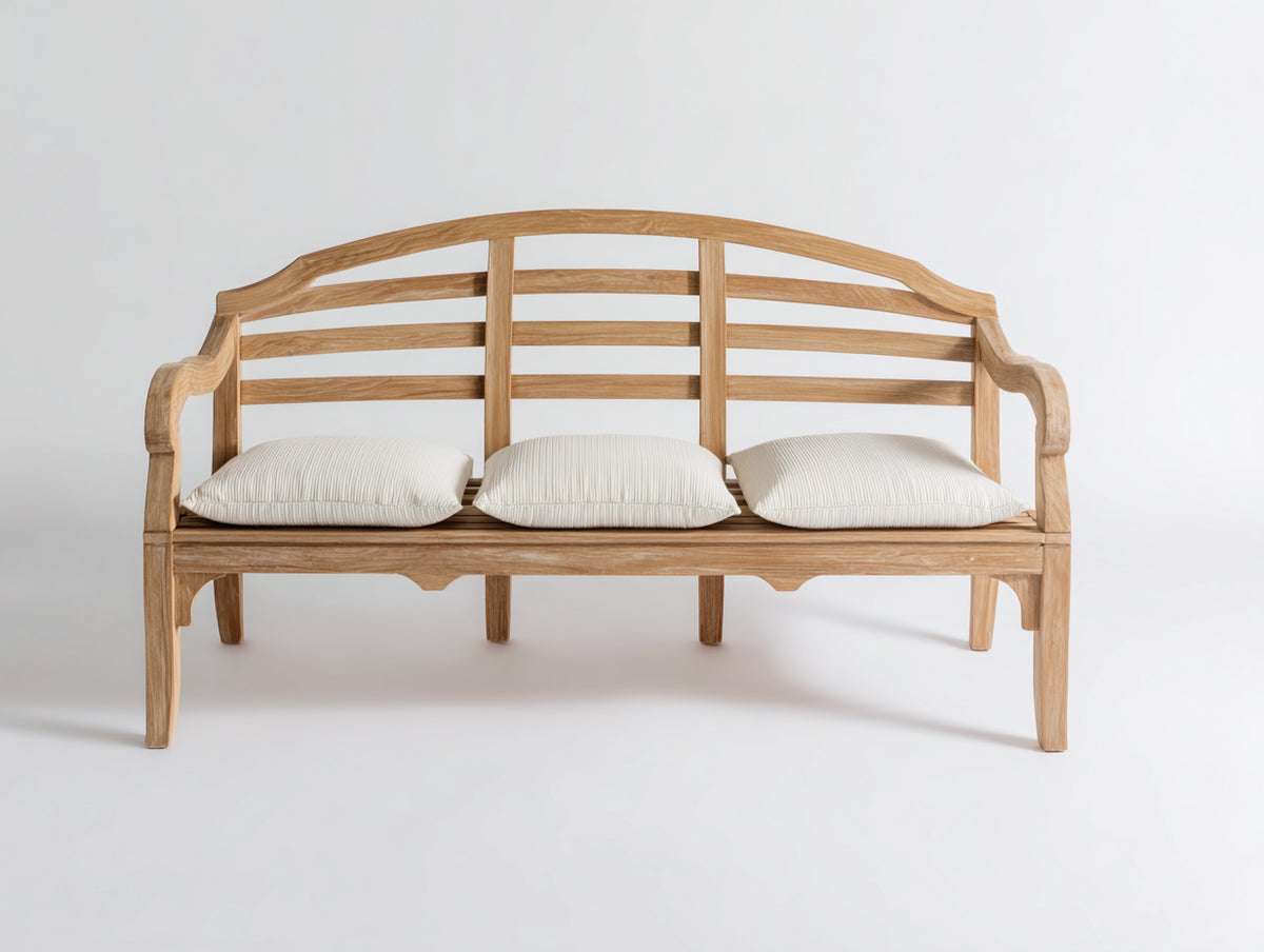 Banc de jardin - Bois - 168x61x90 cm - Bois naturel - Style traditionnel