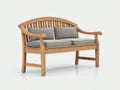 Banc de jardin - Bois - 152x64x90 cm - Bois naturel-Gris - Style contemporain