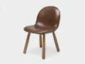 Chaise de salle à manger - Similicuir-Bois - 50x55x84 cm - Marron-Bois naturel - Style scandinave