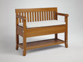 Banc de jardin - Bois - 126x59x86 cm - Bois brun-Blanc cassé - Style classique